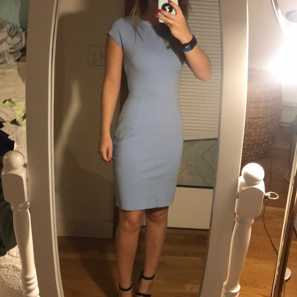 Baby blue midi dress